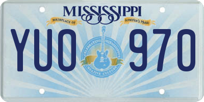 MS license plate YUO970