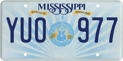 MS license plate YUO977