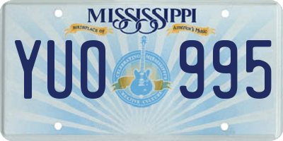 MS license plate YUO995