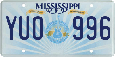 MS license plate YUO996