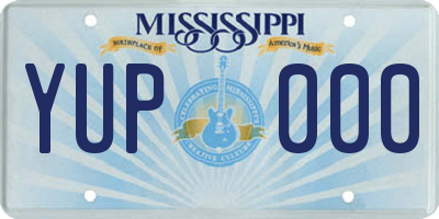 MS license plate YUP000