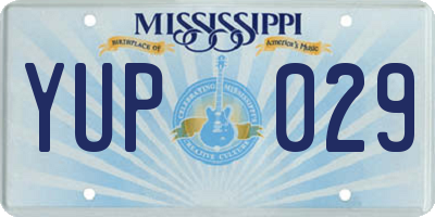 MS license plate YUP029