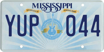 MS license plate YUP044