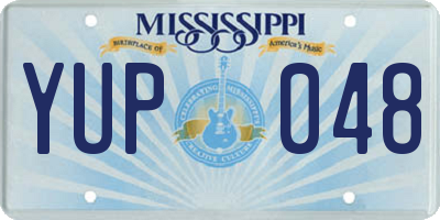 MS license plate YUP048