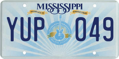 MS license plate YUP049