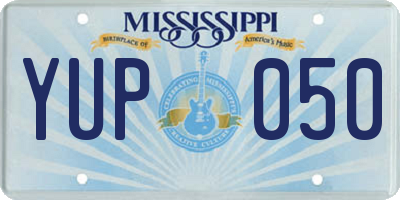 MS license plate YUP050