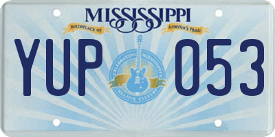 MS license plate YUP053