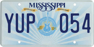 MS license plate YUP054