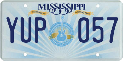 MS license plate YUP057