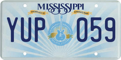 MS license plate YUP059