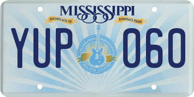 MS license plate YUP060