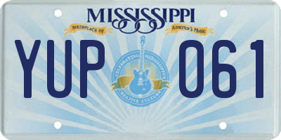 MS license plate YUP061