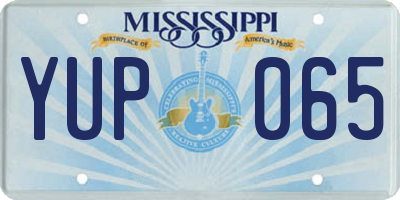 MS license plate YUP065