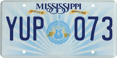 MS license plate YUP073