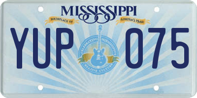 MS license plate YUP075