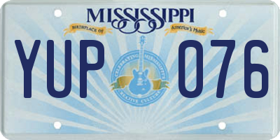 MS license plate YUP076