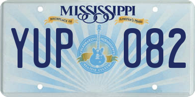 MS license plate YUP082