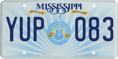 MS license plate YUP083