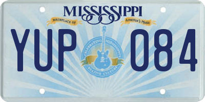 MS license plate YUP084
