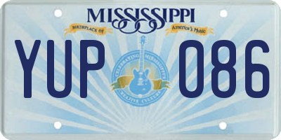 MS license plate YUP086