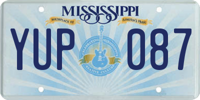 MS license plate YUP087