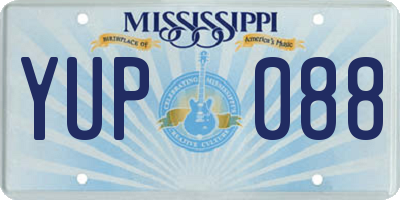 MS license plate YUP088