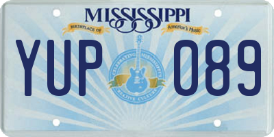 MS license plate YUP089