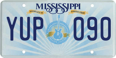 MS license plate YUP090