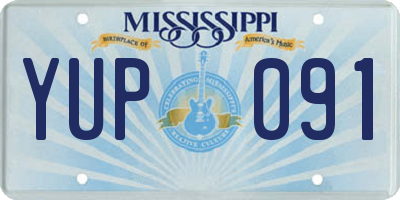 MS license plate YUP091