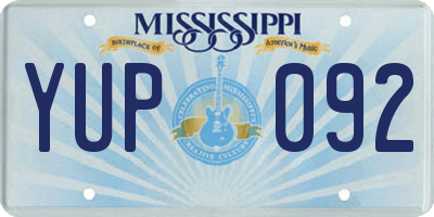 MS license plate YUP092