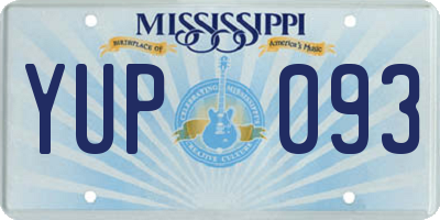 MS license plate YUP093