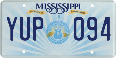 MS license plate YUP094