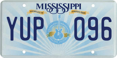 MS license plate YUP096