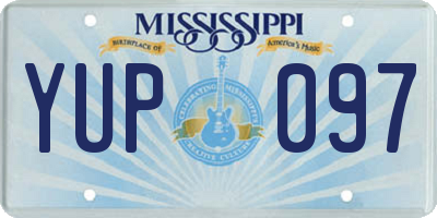 MS license plate YUP097