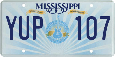 MS license plate YUP107
