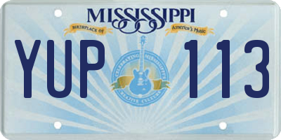 MS license plate YUP113