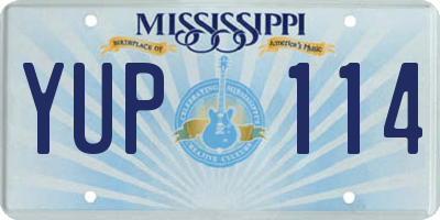 MS license plate YUP114