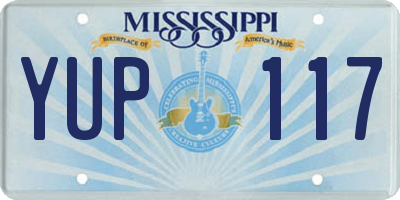 MS license plate YUP117