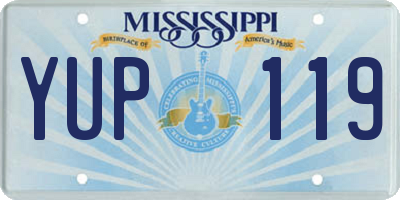 MS license plate YUP119