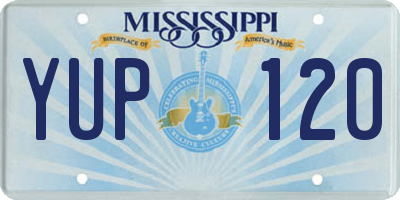 MS license plate YUP120