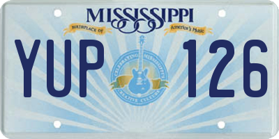 MS license plate YUP126