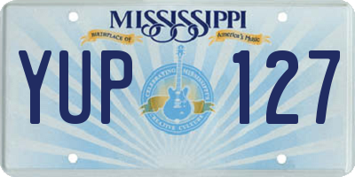 MS license plate YUP127