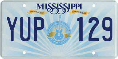 MS license plate YUP129