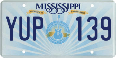 MS license plate YUP139