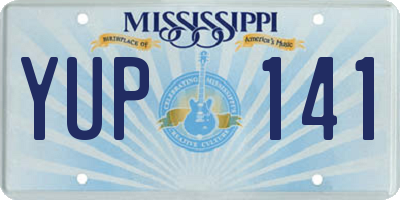MS license plate YUP141