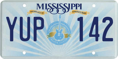 MS license plate YUP142