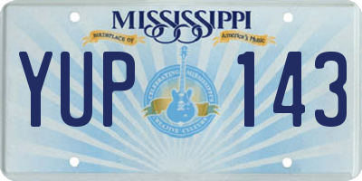 MS license plate YUP143