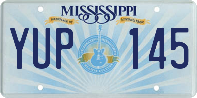 MS license plate YUP145