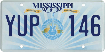 MS license plate YUP146