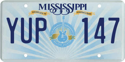 MS license plate YUP147
